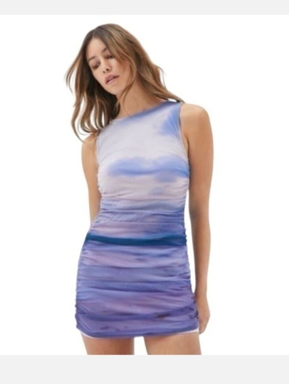 Urban Outfitters Austin Ruched Ombre Mini Bodycon Dress